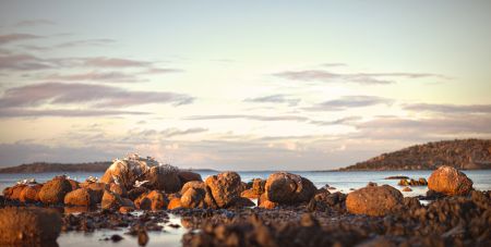 Rocks and sea on Victor Harbor foreshore