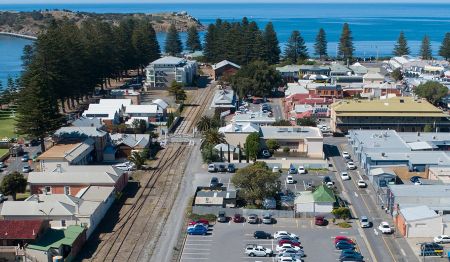 Aerial view of McKinlay Street Car Parking Precinct