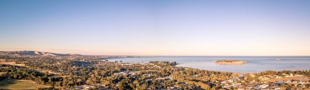 Aerial view of Victor Harbor from Encounter Bay