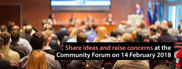 Community Forum - 14 February 2018 Community Forum - 14 February 2018