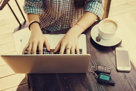 Person working on laptop