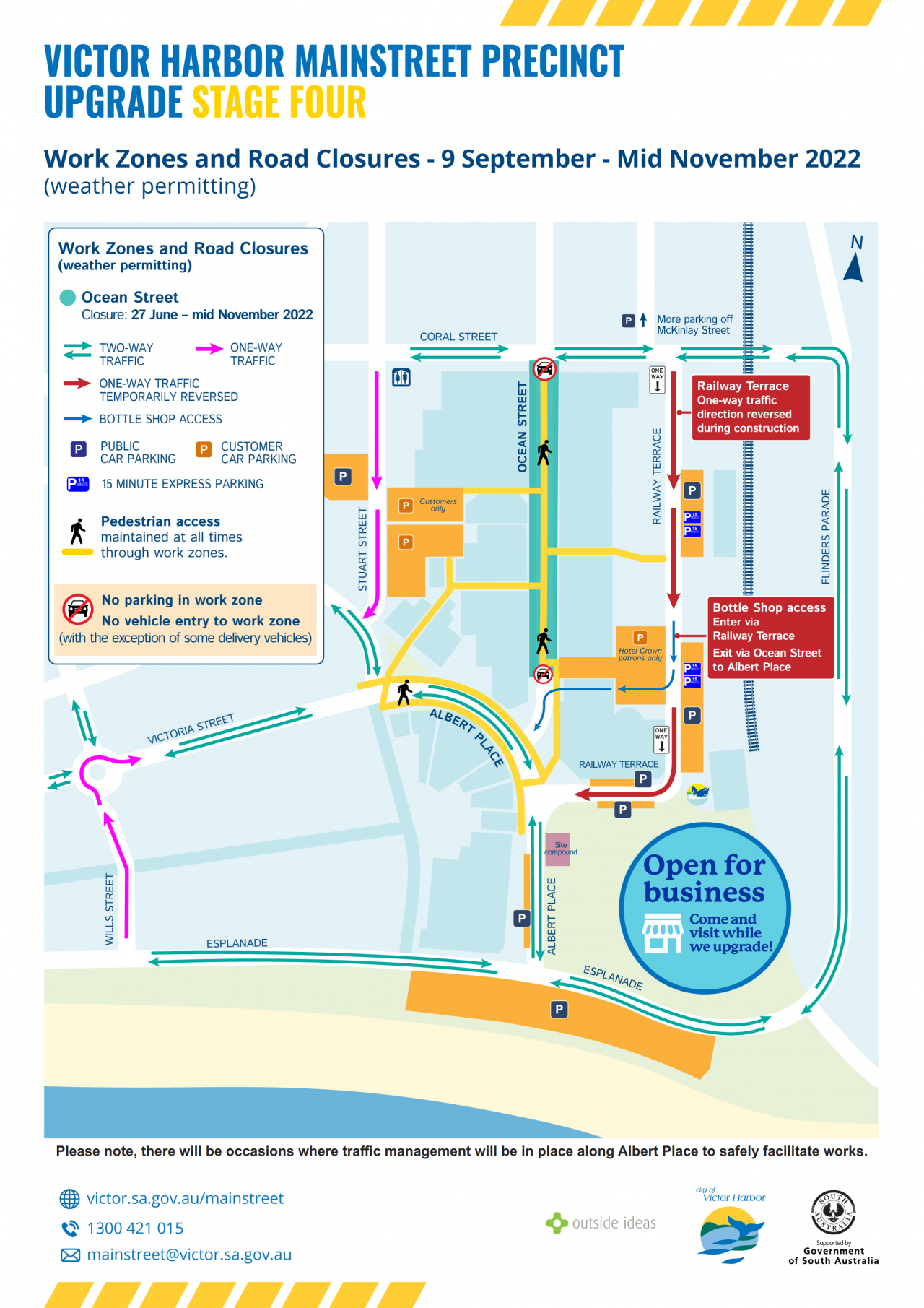 Road Closure and Detour Map - Stage 4 of the Mainstreet Upgrade
