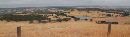 Panorama view of agriculture land in Victor Harbor