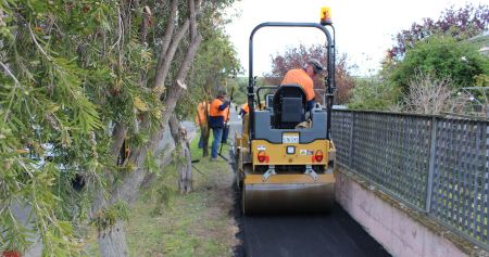 Footpath construction works
