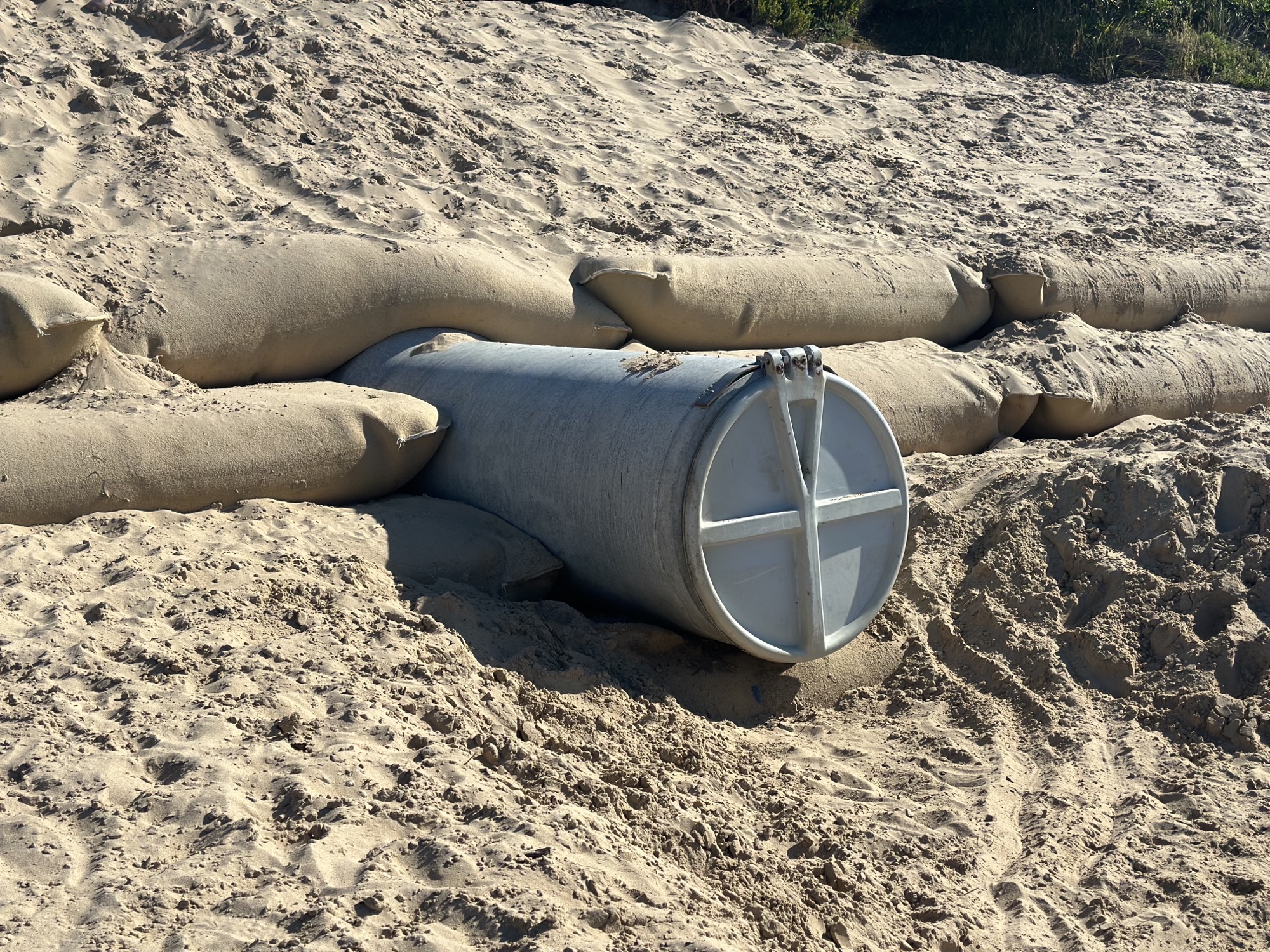 New stormwater outlet pipe