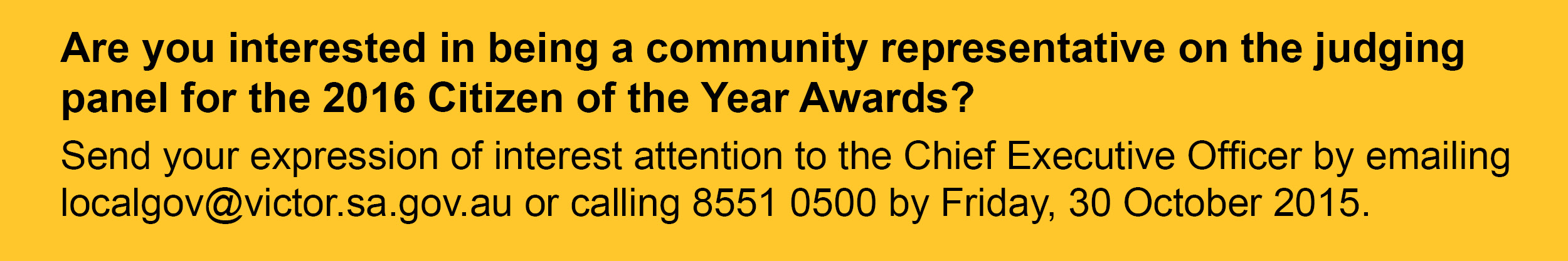 Nominate for the selection panel today!