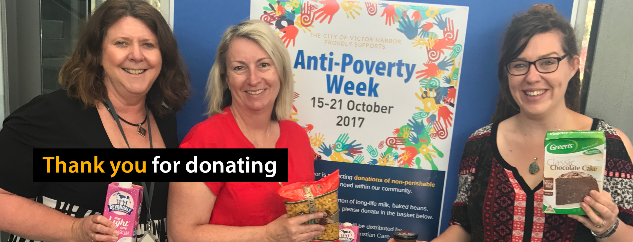 Thank you for donating during Anti-Poverty Week Thank you for donating during Anti-Poverty Week