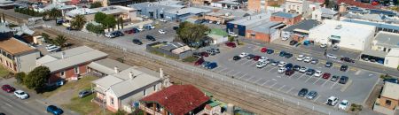 Aerial view of McKinlay Street Car Parking Precinct