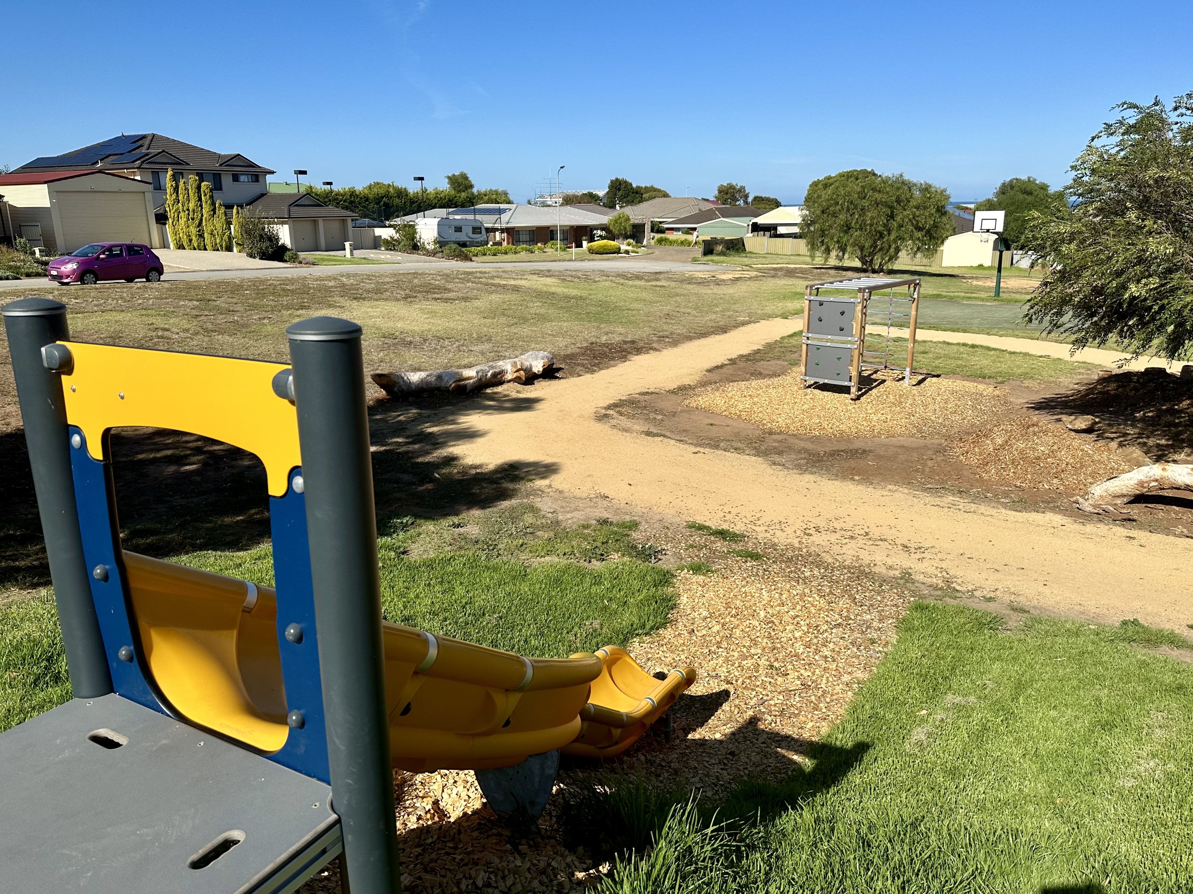 Wallage Reserve Playground above mound